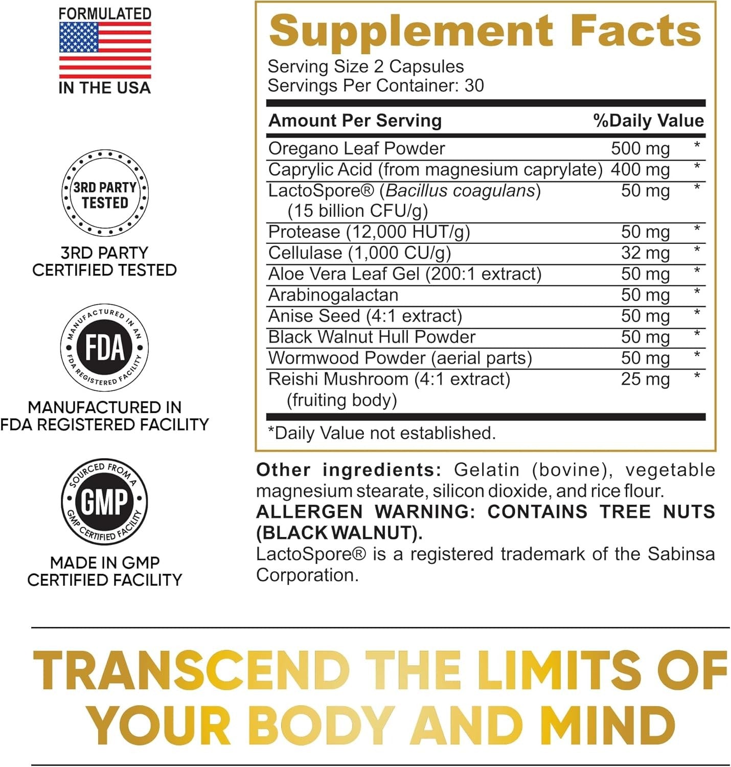 Candida Cleanse - Gut & Colon Support (60 Capsules)